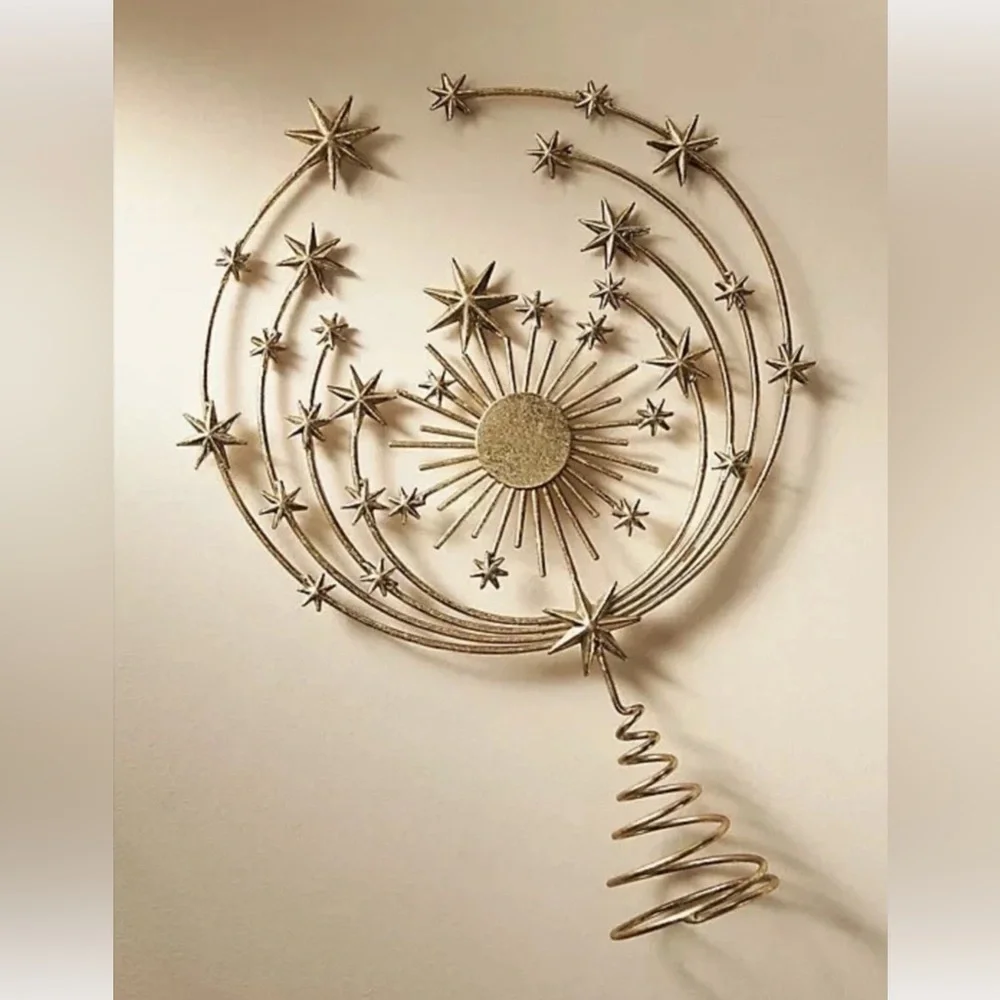 Anthro Hedy Tree Topper Gold Shooting Stars